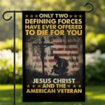 Veterans Day Jesus Flag – Two Defining Forces – Patriotic Garden & House Decoration for Military Heroes - Image 6