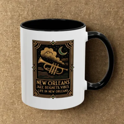 art deco new orleans mug jazz beignets and moonlit vibes qs649