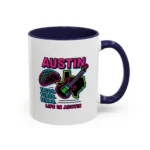 Austin Neon Coffee Mug – Texas Tacos and Tunes Mug - Image 3