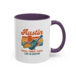 Austin Retro Mug – Tacos Tunes Texas Life Coffee Mug - Image 25