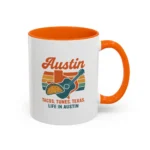 Austin Retro Mug – Tacos Tunes Texas Life Coffee Mug - Image 45