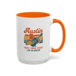 Austin Retro Mug – Tacos Tunes Texas Life Coffee Mug - Image 29