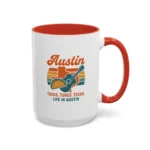 Austin Retro Mug – Tacos Tunes Texas Life Coffee Mug - Image 17