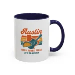 Austin Retro Mug – Tacos Tunes Texas Life Coffee Mug - Image 37