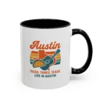 Austin Retro Mug – Tacos Tunes Texas Life Coffee Mug - Image 5
