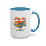 Austin Retro Mug – Tacos Tunes Texas Life Coffee Mug - Image 44