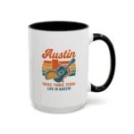 Austin Retro Mug – Tacos Tunes Texas Life Coffee Mug - Image 11