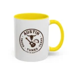 Austin Texas Badge Mug – Rustic Tacos Tunes Life Mug - Image 47