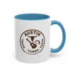 Austin Texas Badge Mug – Rustic Tacos Tunes Life Mug - Image 43