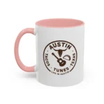 Austin Texas Badge Mug – Rustic Tacos Tunes Life Mug - Image 8