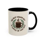 Best Vegan Gift Mug – Coffee Lover Cup with Laurel Wreath Design - Image 5