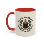 Best Vegan Gift Mug – Coffee Lover Cup with Laurel Wreath Design - Image 4