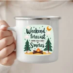 Camping with a Chance of S’mores Enamel Camping Mug - Image 2