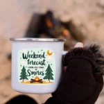 Camping with a Chance of S’mores Enamel Camping Mug - Image 4