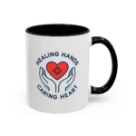 Caring Nurse Mug – Healing Hands Caring Heart Coffee Cup - Image 5