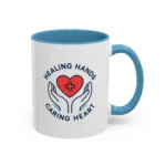 Caring Nurse Mug – Healing Hands Caring Heart Coffee Cup - Image 19