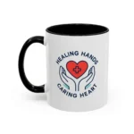 Caring Nurse Mug – Healing Hands Caring Heart Coffee Cup - Image 6