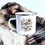 Coffee Is My Lyf Enamel Camping Mug - Image 5