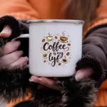 Coffee Is My Lyf Enamel Camping Mug