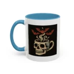 Creepy Skull Coffee Mug – Spooky Halloween Coffee Cup with Bats - Image 12