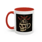 Creepy Skull Coffee Mug – Spooky Halloween Coffee Cup with Bats - Image 10