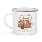 Custom Couple Travel Enamel Camping Mug - Image 3