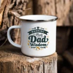 Dad Wisdom Enamel Camping Mug - Image 5