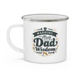 Dad Wisdom Enamel Camping Mug - Image 3