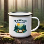 Eat What You Find (But Know What You’re Doing) Enamel Camping Mug - Image 2