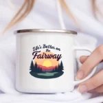 Fairway Enamel Camping Mug - Image 2
