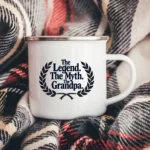 Grandpa Legend Enamel Camping Mug - Image 4
