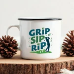 Grip It Sip It Rip It Enamel Camping Mug - Image 2