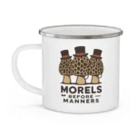 Morels Before Manners Enamel Camping Mug - Image 3