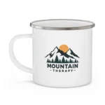 Mountain Therapy Enamel Camping Mug - Image 3