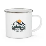 Mountain Therapy Enamel Camping Mug - Image 6