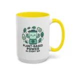 Plant Based Coffee Mugs – Cute Vegan Blender Design with “Plant-Based Power” - Image 50