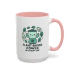 Plant Based Coffee Mugs – Cute Vegan Blender Design with “Plant-Based Power” - Image 41