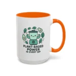 Plant Based Coffee Mugs – Cute Vegan Blender Design with “Plant-Based Power” - Image 48