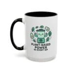 Plant Based Coffee Mugs – Cute Vegan Blender Design with “Plant-Based Power” - Image 12
