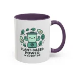 Plant Based Coffee Mugs – Cute Vegan Blender Design with “Plant-Based Power” - Image 46
