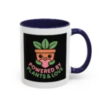 Powered by Plants and Love Mug – Cute Vegan Coffee Cup with Plant Pot Design - Image 36