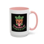 Powered by Plants and Love Mug – Cute Vegan Coffee Cup with Plant Pot Design - Image 41