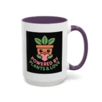 Powered by Plants and Love Mug – Cute Vegan Coffee Cup with Plant Pot Design - Image 49