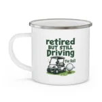 Retired Golf Enamel Camping Mug - Image 3