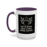 Save Lives Vegan Mug – “Eat Plants, Save Lives, Drink Coffee” Cup - Image 32