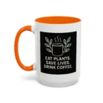 Save Lives Vegan Mug – “Eat Plants, Save Lives, Drink Coffee” Cup - Image 30