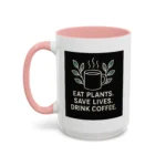 Save Lives Vegan Mug – “Eat Plants, Save Lives, Drink Coffee” Cup - Image 16