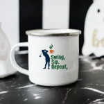 Swing Sip Repeat Enamel Camping Mug - Image 4