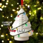 Personalized Table Tennis Christmas Tree Ornament - Custom Gift for Ping Pong Lovers - Unique Holiday Hanging Decoration - Special Xmas Keepsake - Image 5