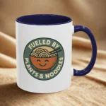 Vegan Foodie Mug – “Fueled by Plants & Noodles” Cute Bowl Design - Image 2